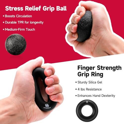 Adjustable Hand Grips Strengthener Kit - 5 Pack for Grip Training