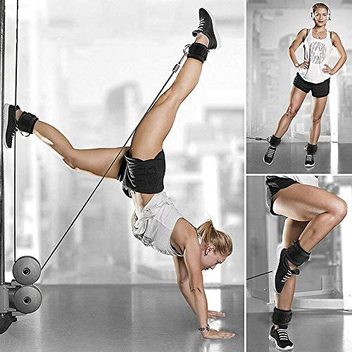 Neoprene Ankle Strap for Cable Machines - Black - Single