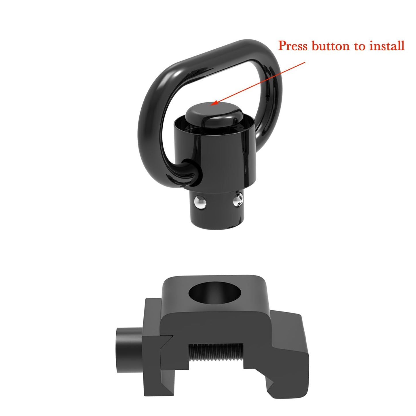 QD Sling Swivel Mount, 1.25" Heavy Duty Sling Swivels for Two Point and Traditional Sling Swivel Mount (6PCS)