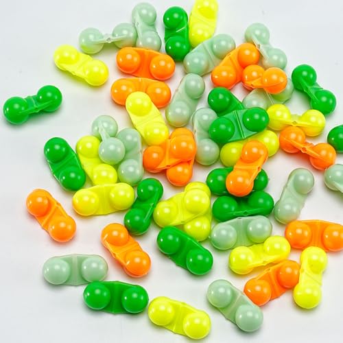 50 PCS Colorful Fishing Double Rattles Beads for Catfish