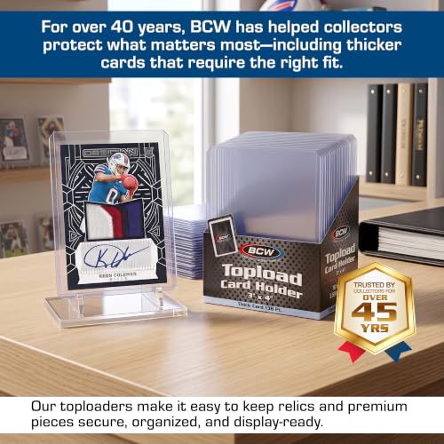 Durable Rigid PVC Topload Holders - Pack of 10 for Card Collecting