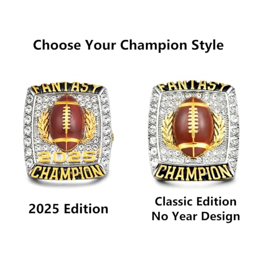 Fantasy Football Championship Ring - 2025 Edition Trophy Award