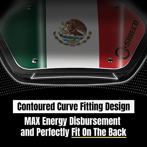 Youth Mexican Flag Football Backplate for Shoulder Pads - Lower Back Coverage