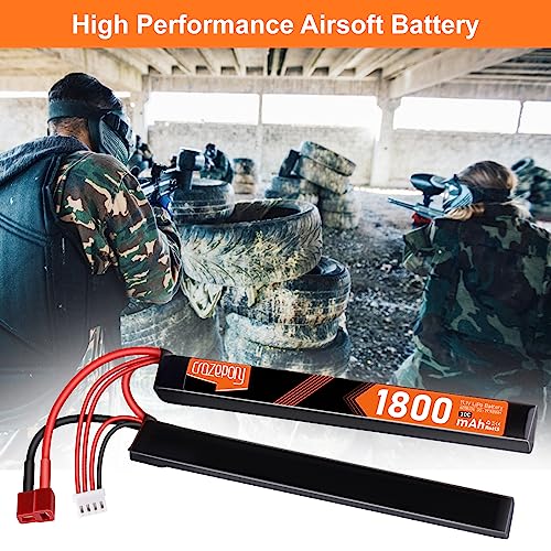 11.1V 1800mAh Airsoft Nunchuck Split Pack LiPo Battery - T-Plug