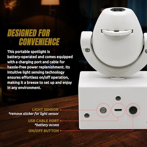 Baltimore Ravens LED Mini Spotlight Projector - Adjustable & Portable