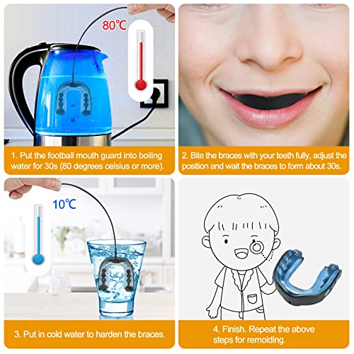 2-Pack Youth Sports Mouthguard with Strap - Blue