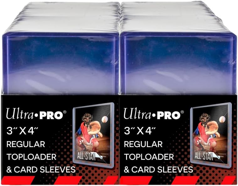 Ultra PRO Clear Regular Toploaders - 3" x 4" Trading Card Protectors Bundle | 200 Count