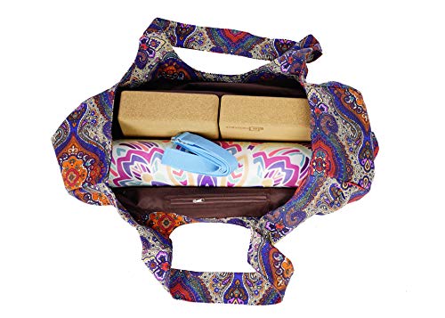 Large Yoga Mat Bag with Pockets - Celestial Design