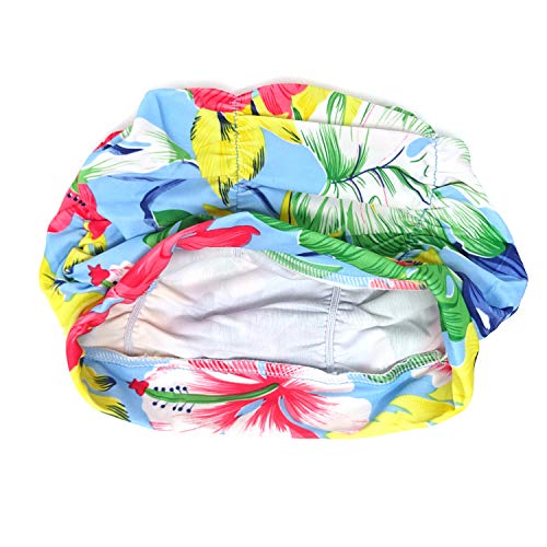 Pleated Swim Cap for Long Hair - Non-Waterproof Bathing Cap