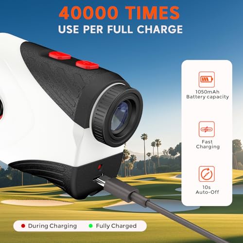 Laser Golf Rangefinder with Slope - 1200 Yard, 7X Magnification