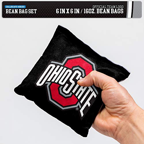 Ohio State Buckeyes NCAA Bean Bags – 8-Pack Premium Cornhole Bags by Wild Sports