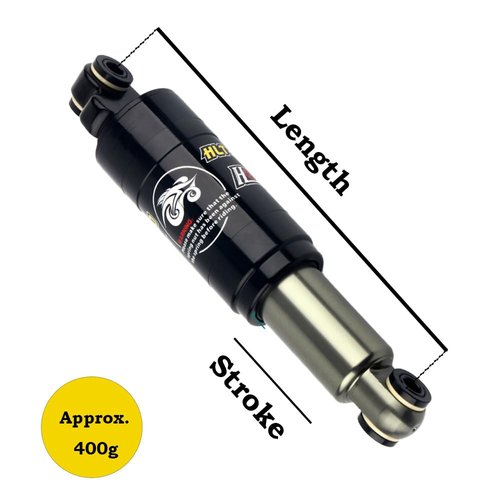 Inkesky Bike Rear Shocks with Coil Spring, Suspension Absorber for Mountain Bike/MTB/eBike (150mmx550lbs)