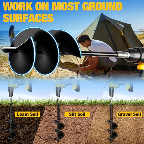 Heavy Duty Ground Anchors - 18 Inch, 4-Pack with Straps