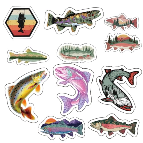 Holographic Fishing Stickers - 105 Pcs Rainbow Vinyl Set