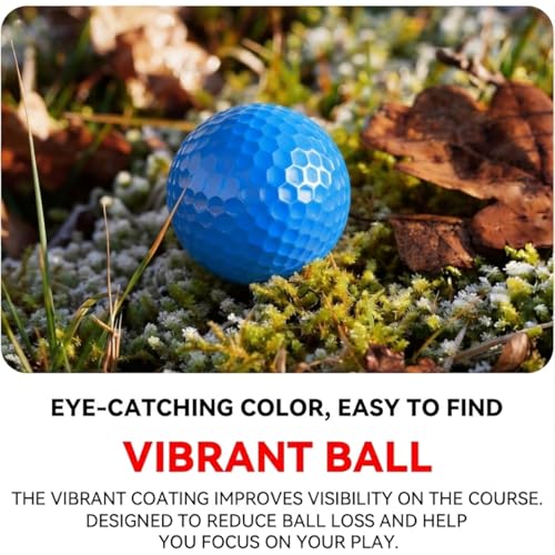 High Visibility Colored Golf Balls - 3 Pack, Blank No Logo