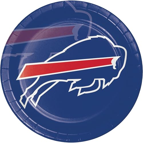 Buffalo Bills Paper Plates - 48 Pack, 9" Round for Tailgating