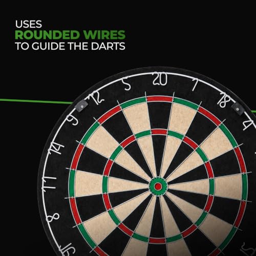 Dartboard Starter Set - Regulation Steel Tip Bristle with Scoreboard