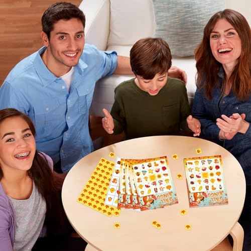 Fall Bingo Game Cards - 24 Players Autumn Party Activity