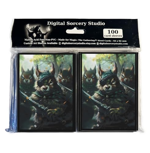 Digital Sorcery Studio Squirrel General Card Game Sleeves - 100 Pack for MTG & TCG Decks