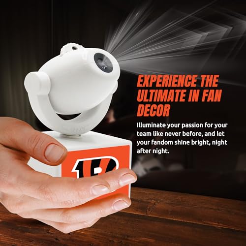Cincinnati Bengals LED Mini Spotlight Projector - Portable & Rechargeable