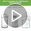 Leak-Proof Replacement Caps for Avent Wide-Neck Baby Bottles - 6-Pack