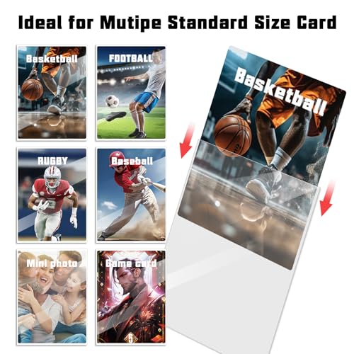 600 Count Trading Card Sleeves - Matte Clear Standard Size Protectors
