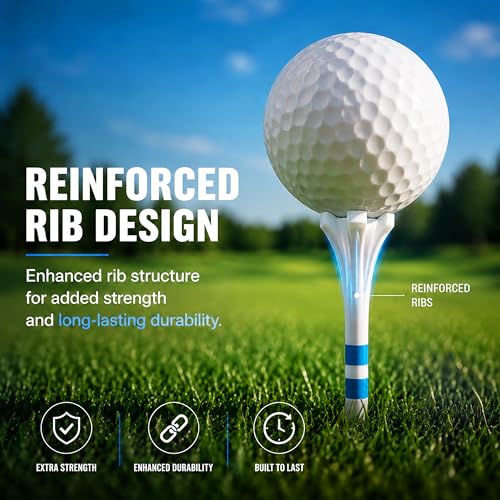 Professional Golf Tees Assorted Pack - 170 Count, 3 Sizes