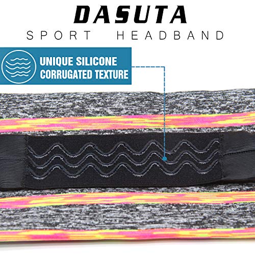 Non-Slip Workout Headbands for Women - 5 Pack Yoga Sweatbands