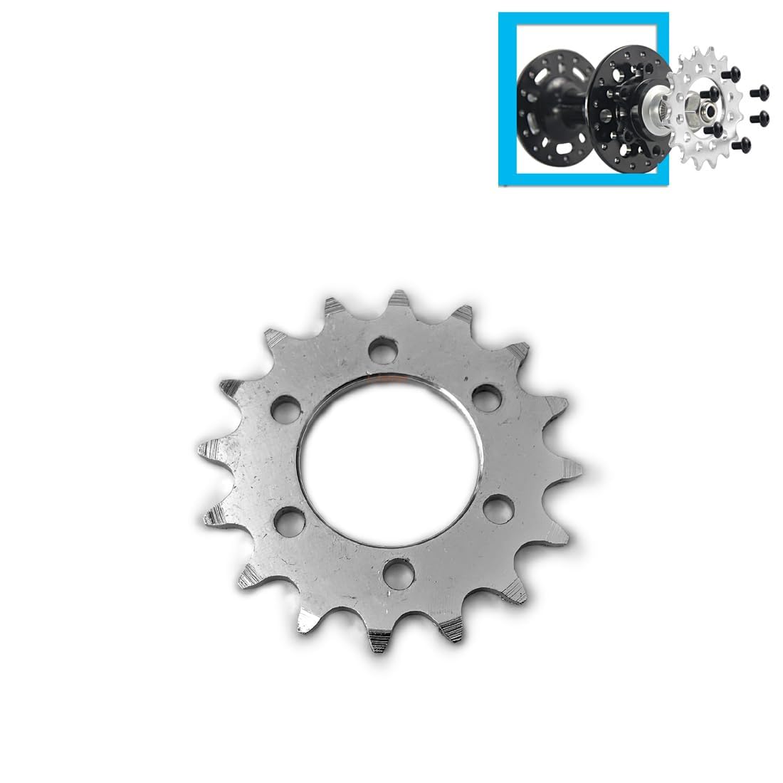 L-faster 16T Fixed Gear for Bicycle Disc Brake Mount Bolts-Fixed Chain Wheel 6 Screw Disc Hub Convert to Fix Gear Single Speed Fixed Cog