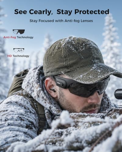 ANSI Z87.1+ Safety Glasses with Detachable Earplugs NRR 32dB