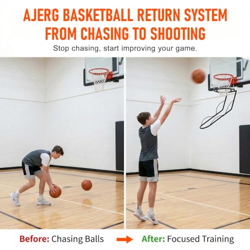 Basketball Return Attachment for Hoop, Ball System