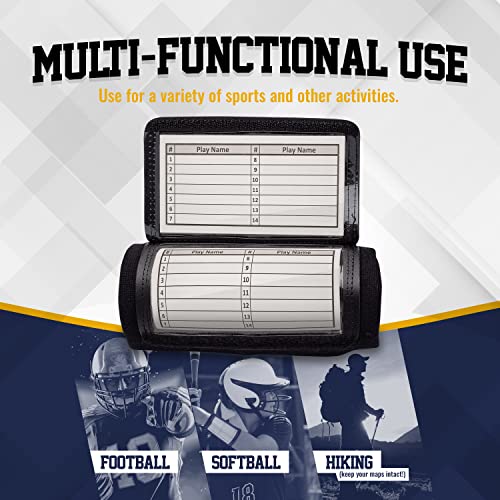 Youth Football Play Wristband Pack - Quarterback QB Armband & Playbook