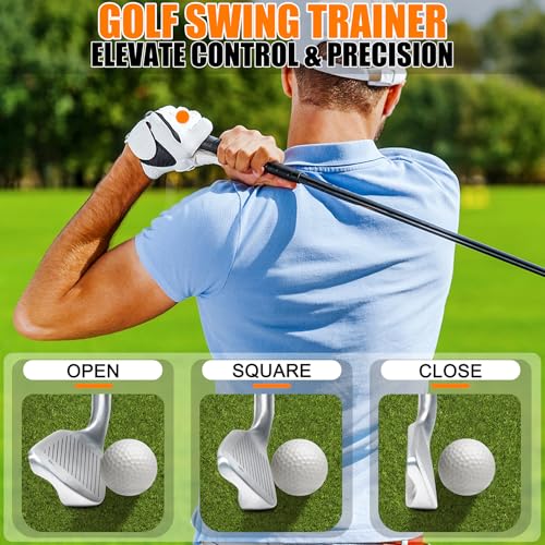 Golf Swing Trainer with Ergonomic Grip Pad - Posture Correction Training Aid