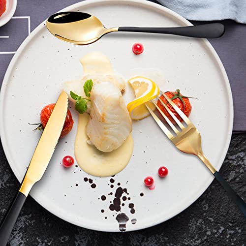 Portable Stainless Steel Cutlery Set with Case - Gold