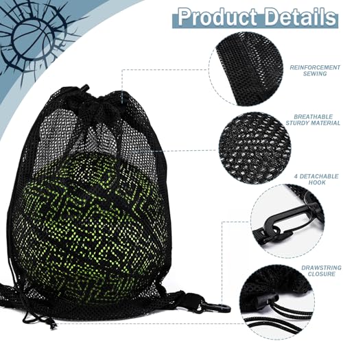 Drawstring Basketball Backpack - Coal Black, Foldable Sports Sack