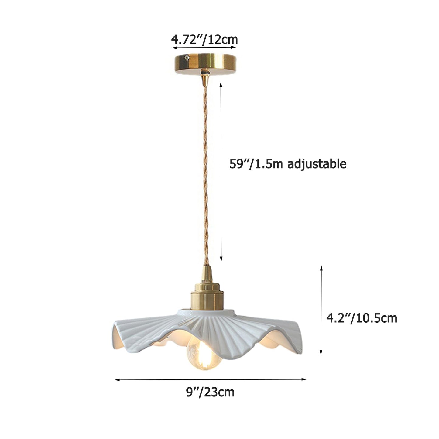 H XD GLOBAL E26 Modern Minimalist Creative White Ceramic Pendant Light Chandelier, Dining Room Hanging Lamp, Bedroom Bedside Bar Hanging Light,Living Room Pendant Lamp