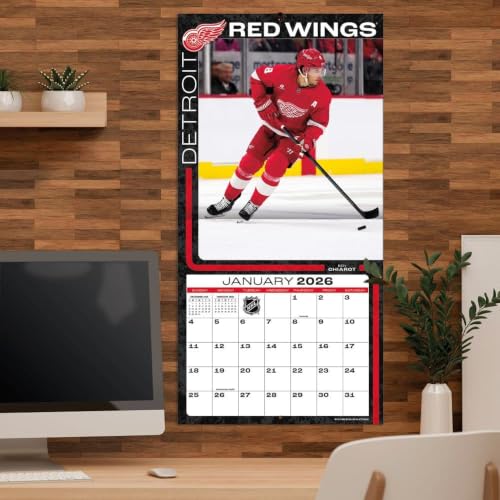 Detroit Red Wings 2026 Wall Calendar - 12x12 Full-Color Photos