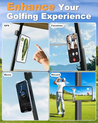 Magnetic Golf Cart Phone Holder for Magsafe & All Smartphones - EZGO/Club Car/Yamaha Compatible