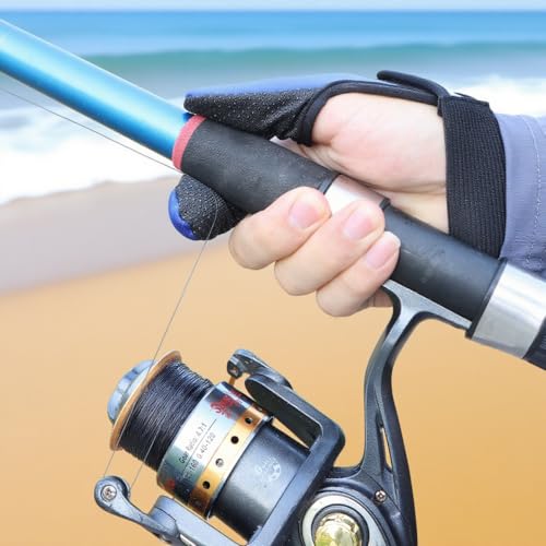 Fishing Gloves Set 3 Pcs Neoprene Anti-Slip, Adjustable Double & Single Finger