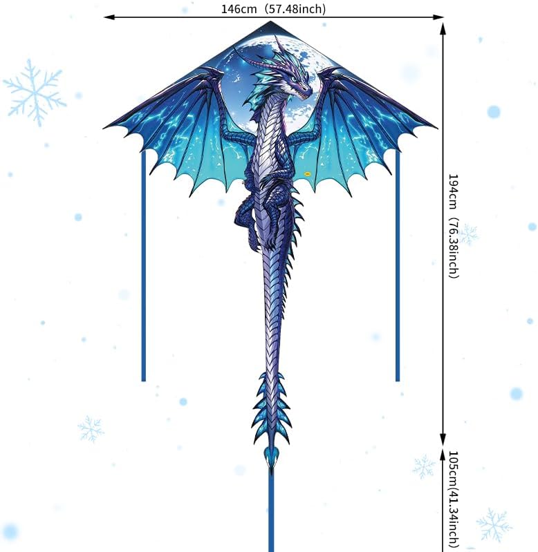 XIAOYAOJIN Dragon Kite - Easy to Fly for Kids & Adults | Perfect for Beach & Park Outdoor Fun