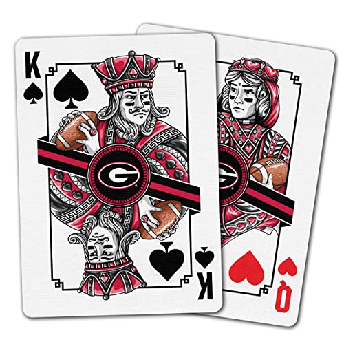 Georgia Bulldogs Playing Cards - Premium Linen Texture Sports Deck