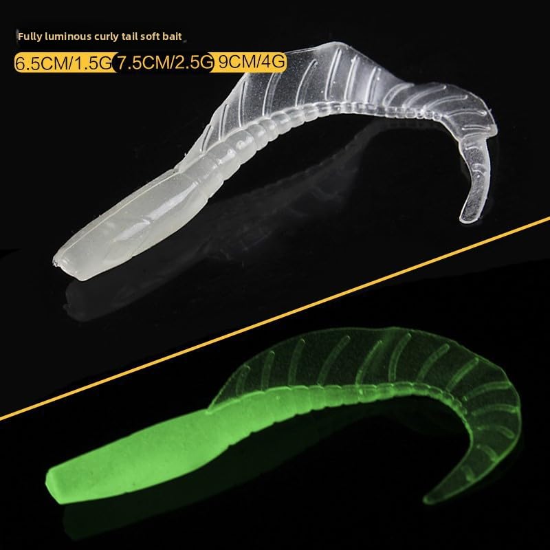 60PCS Soft Fishing Lures Set with Tackle Box - 6.5cm & 8cm