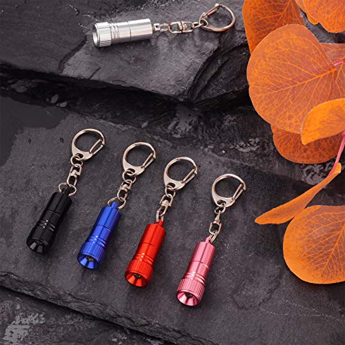 Mini LED Keychain Flashlight with Hook - Portable, Bright, Battery Included