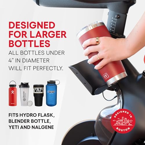 TrubliFit Extra Large Water Bottle Holders for Peloton Bike+ - Aluminum, Pair