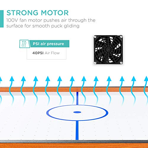 Portable Tabletop Air Hockey Table - Brown