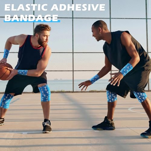 Christian Athletic Tape - 2" x 15FT Self-Adhesive Wrist Wrap - Blue Cross