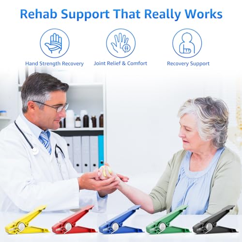 Finger Exerciser Set - 5 Resistance Levels for Hand Therapy & Strength