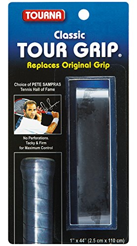 Tennis Replacement Grip - Smooth Black 1.8mm Thickness