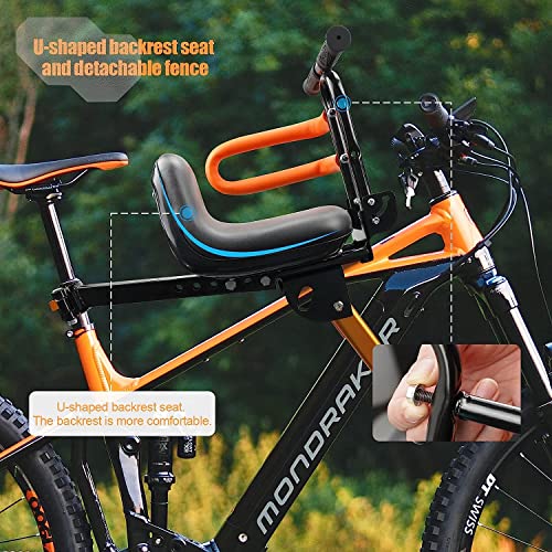Front Mounted Child Bike Seat for Ages 2-6 - Gold for MTB