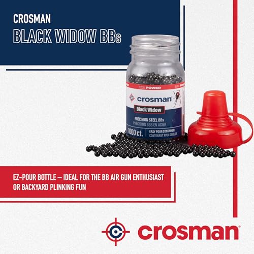 4.5mm Steel BBs - Black-Coated, 5.23 Grains, 1000-Count Bottle